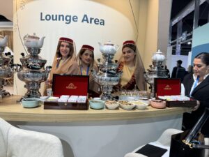 At COP29 Azerbaijan pavilion tea for the guests